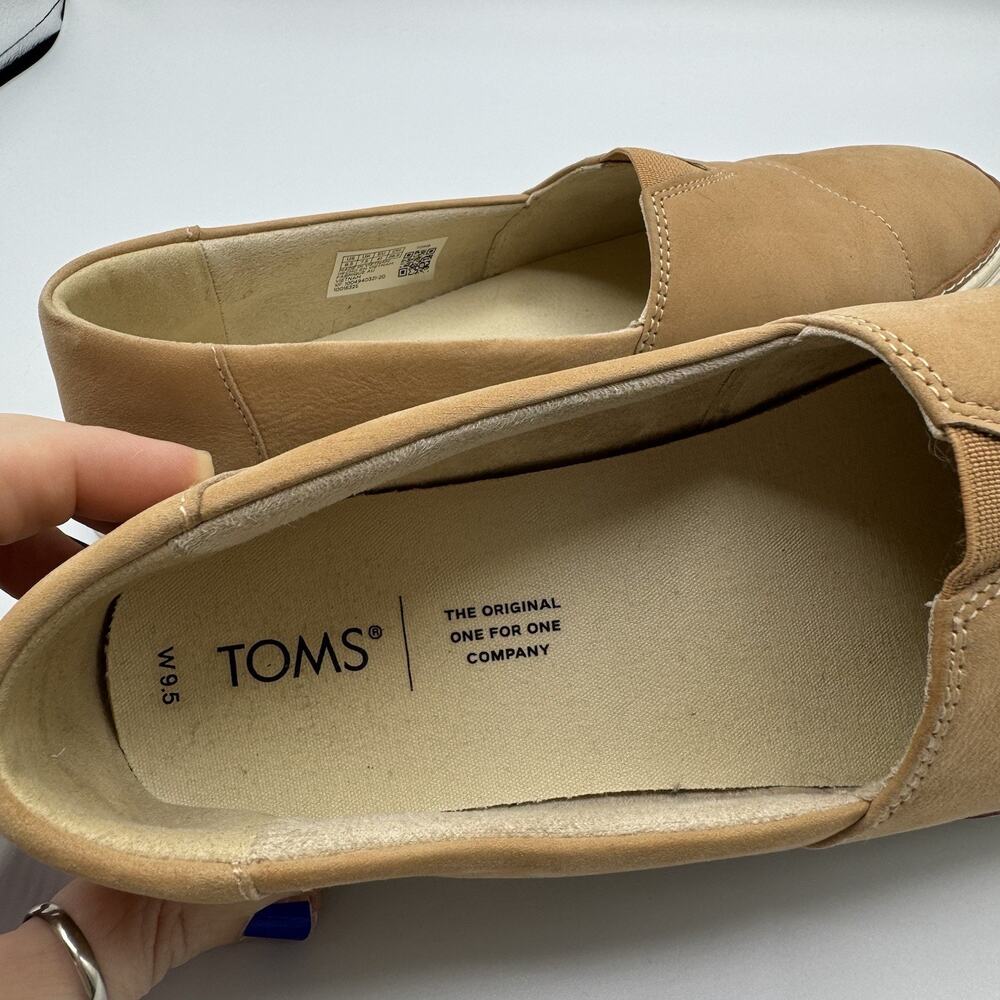 Toms Parker Slip On Shoes Honey Faux Leather Size 9.5 - Picture 5 of 8